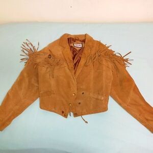 VINTAGE MINNETONKA 1980S LEATHER JACKET HIP JACKET SMALL